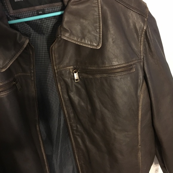 Marc Anthony brown leather jacket XXL - Picture 2 of 7